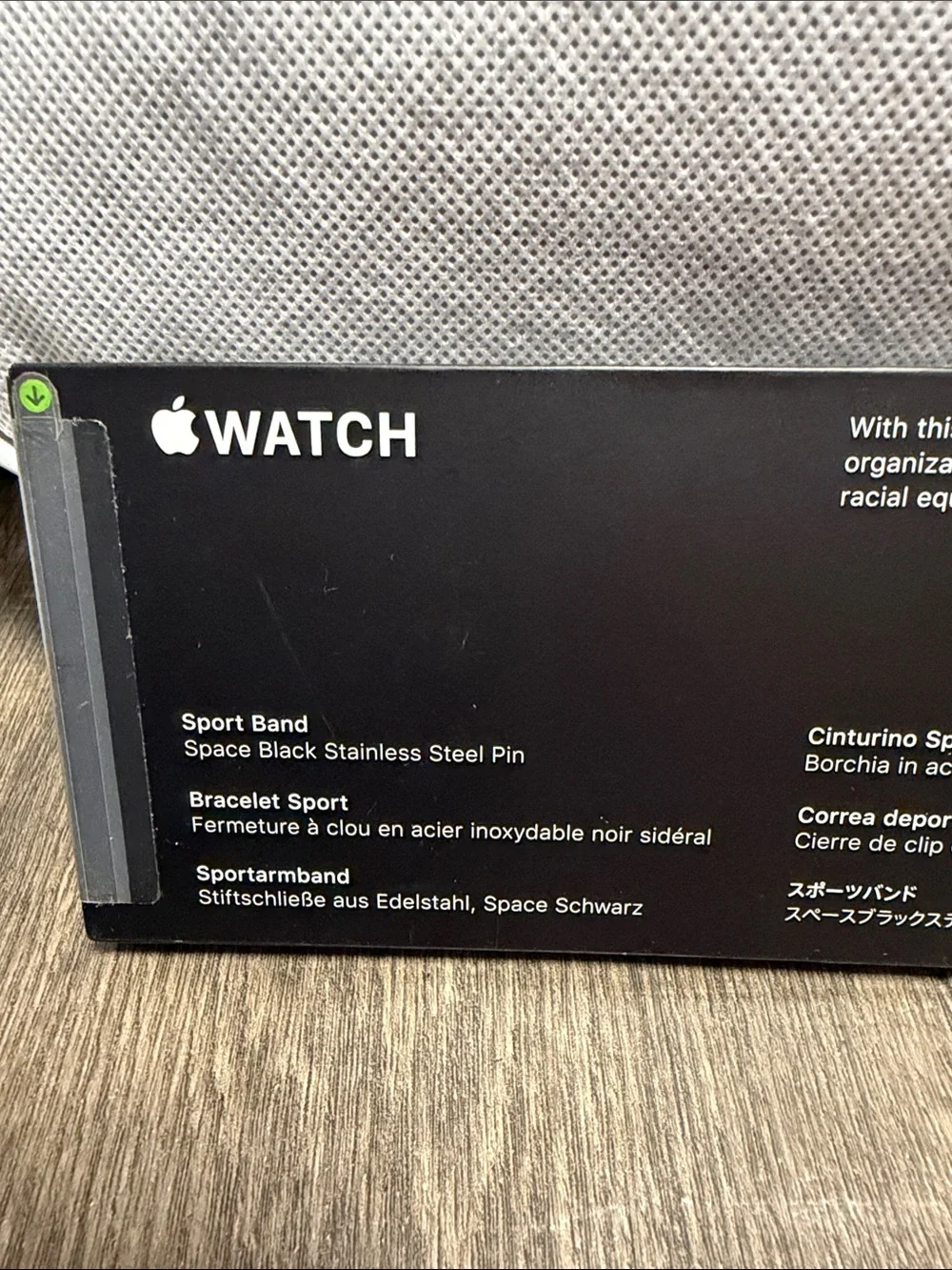 Apple Watch Sport Band - Space Black, Red and Green 44 mm